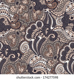 Seamless texture with abstract flowers. Vector illustration