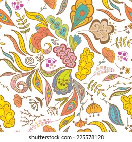 seamless texture with abstract flowers.Ethnic seamless pattern. Bright pattern