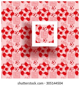 Seamless texture.
Abstract geometric symbols woven in a single graphics solution.