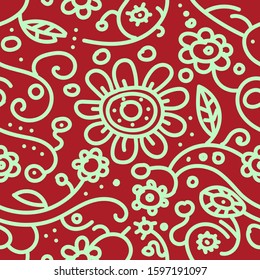 Seamless texture with abstract ornament
