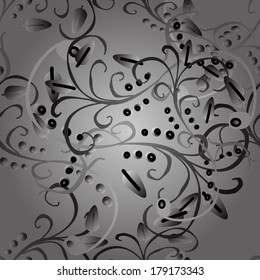 Seamless texture. Abstract pattern in Arabian style. Seamless vector background. Gray and white texture. 