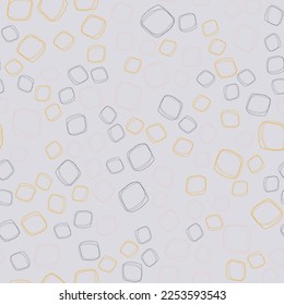 Textura sin inconvenientes con anillos abstractos sobre un fondo gris. Patrón vectorial geométrico para textiles, papel de pared, papel de envoltura