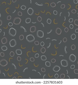 Seamless texture with abstract rings on a gray background.