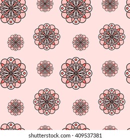 seamless texture - alternation of circular symmetric patterns. vector illustration