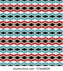 Seamless texture, American Indians tribal style. Swatch are included in vector file. 