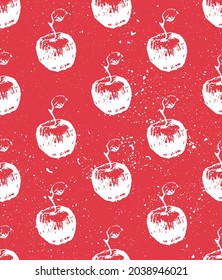 Textura sin foco con manzana. Fondo gráfico. 