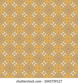 Seamless texture with arabic geometric ornament. Vector mosaic pattern