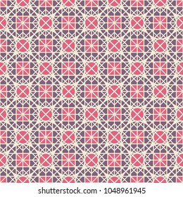 Seamless texture with arabic geometric ornament. Vector mosaic pattern