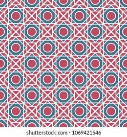 Seamless texture with arabic geometric ornament. Vector mosaic pattern