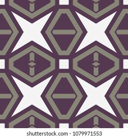 Seamless texture with arabic geometric ornament. Vector mosaic pattern