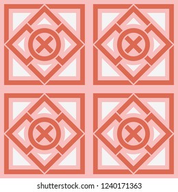 Seamless texture with arabic geometric ornament. Vector mosaic pattern