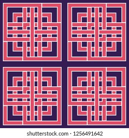 Seamless texture with arabic geometric ornament. Vector mosaic pattern
