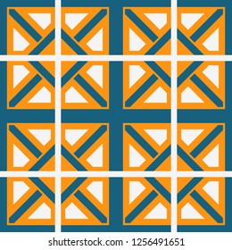 Seamless texture with arabic geometric ornament. Vector mosaic pattern