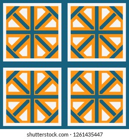 Seamless texture with arabic geometric ornament. Vector mosaic pattern
