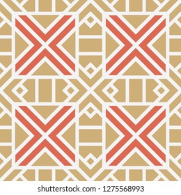 Seamless texture with arabic geometric ornament. Vector mosaic pattern