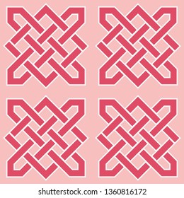 Seamless texture with arabic geometric ornament. Vector mosaic pattern