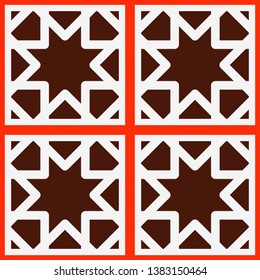 Seamless texture with arabic geometric ornament. Vector mosaic pattern