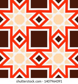 Seamless texture with arabic geometric ornament. Vector mosaic pattern