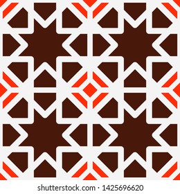 Seamless texture with arabic geometric ornament. Vector mosaic pattern