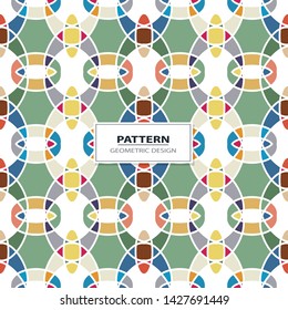 Seamless texture with arabic geometric ornament. Mosaic pattern