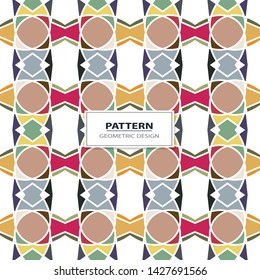 Seamless texture with arabic geometric ornament. Mosaic pattern