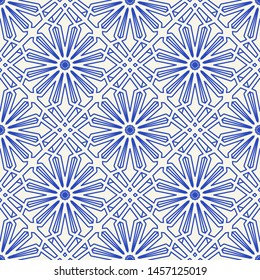 Seamless texture with arabic geometric ornament. Vector mosaic linear pattern