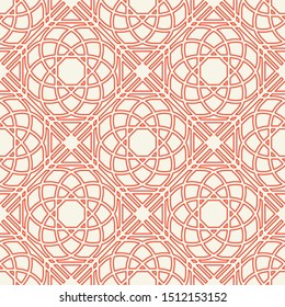 Seamless texture with arabic geometric ornament. Vector mosaic linear pattern