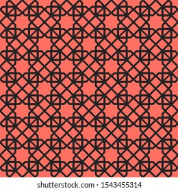 Seamless texture with arabic geometric ornament. Vector oriental mosaic pattern