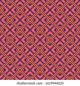 Seamless texture with arabic geometric ornament. Vector oriental mosaic pattern