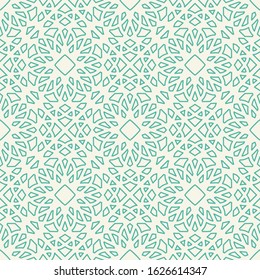 Seamless texture with arabic geometric ornament. Vector mosaic linear pattern