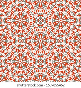 Seamless texture with arabic geometric ornament. Vector asian mosaic pattern with alternating decorative elements