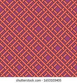Seamless texture with arabic geometric ornament. Vector oriental mosaic pattern