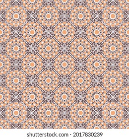 Seamless texture with arabic geometric ornament. Vector asian mosaic pattern with alternating decorative elements