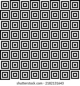 Seamless texture with arabic geometric ornament. Vector seamless pattern. Modern stylish texture. Repeating geometric tiles with rectangle. Contemporary graphic design. Trendy hipster monochrome print