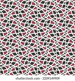 Seamless Texture With Arabic Geometric Ornament. Vector Asian Mosaic Pattern