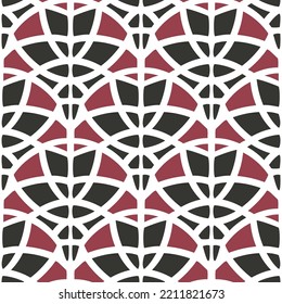 Seamless Texture With Arabic Geometric Ornament. Vector Asian Mosaic Pattern