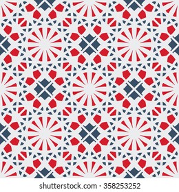 Seamless texture with arabic geometric ornament. Vector pattern