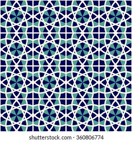 Seamless texture with arabic geometric ornament. Vector pattern