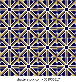 Seamless texture with arabic geometric ornament. Vector pattern