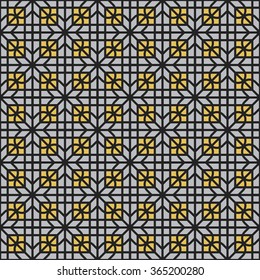 Seamless texture with arabic geometric ornament. Vector pattern