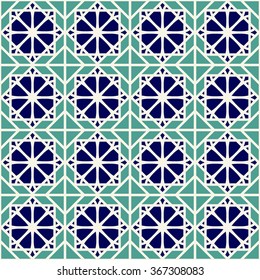 Seamless texture with arabic geometric ornament. Vector pattern