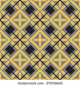 Seamless texture with arabic geometric ornament. Vector pattern