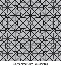 Seamless texture with arabic geometric ornament. Vector pattern