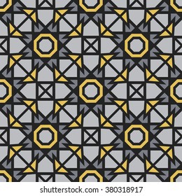 Seamless texture with Arabic geometric ornament. Vector pattern