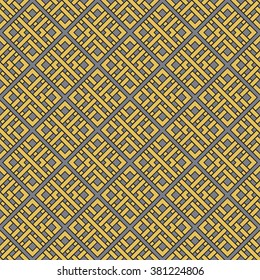 Seamless texture with arabic geometric ornament. Vector pattern