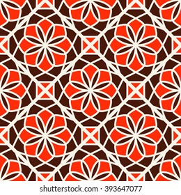 Seamless texture with arabic geometric ornament. Vector pattern