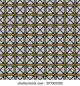 Seamless texture with arabic geometric ornament. Vector pattern