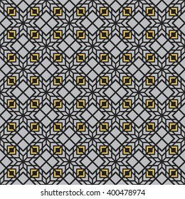 Seamless texture with arabic geometric ornament. Vector pattern