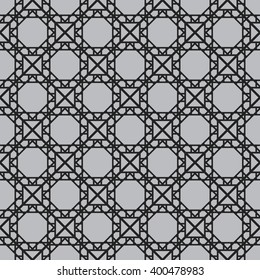 Seamless texture with arabic geometric ornament. Vector pattern