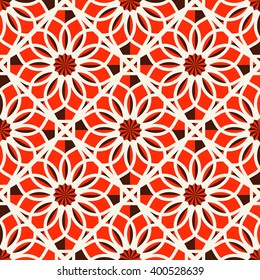 Seamless texture with arabic geometric ornament. Vector pattern